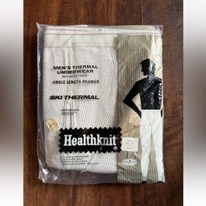 Healthknit Mens Ski Thermal Vintage Ankle Length Drawer Underwear White XL 42-44